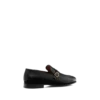 Supple Grain Leather Gigi Twisted Band Buckle Loafer