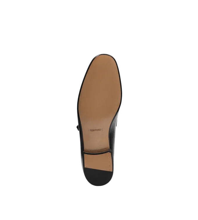 Supple Grain Leather Gigi Twisted Band Buckle Loafer