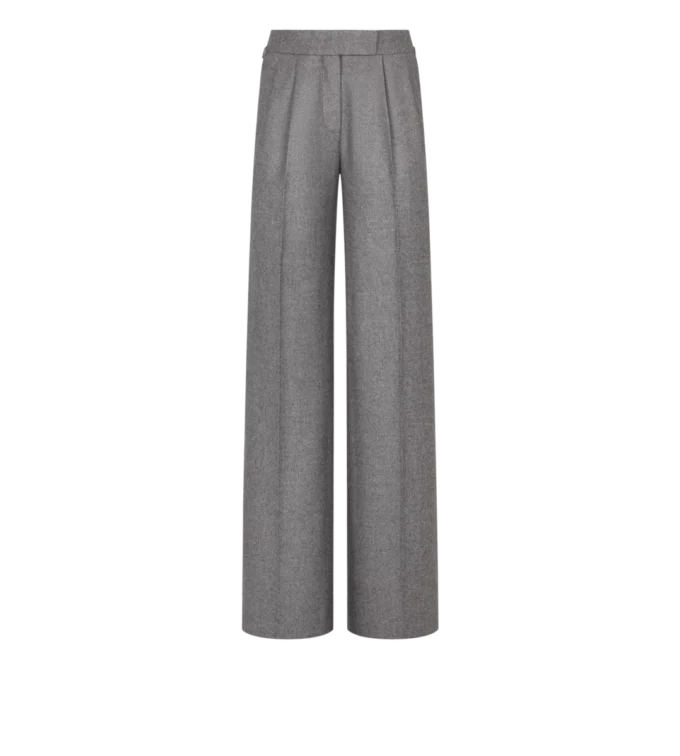 Tailored Double Pleat Wide Leg Pants
