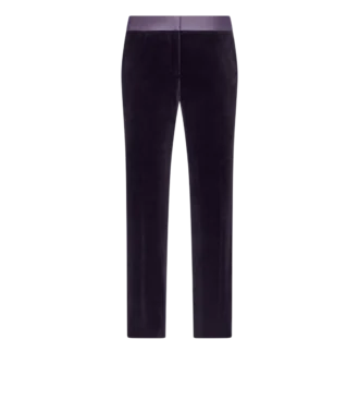 Tailored Tuxedo Skinny Cigarette Velvet Pants