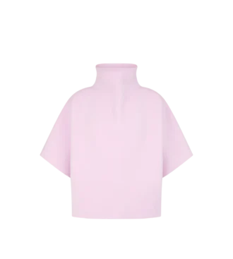 Ultrafine Cashmere Blend Funnel Neck Sculptural T-Shirt
