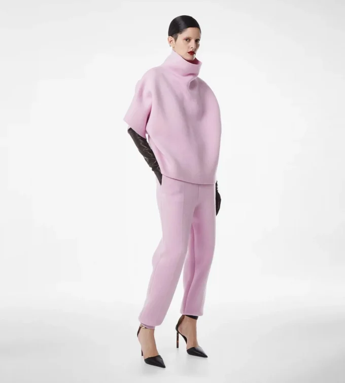 Ultrafine Cashmere Blend Sculptural Joggers
