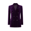 Wallis Double Breasted Peak Lapel Velvet Jacket