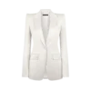 Washed Cotton Silk Blend Duchesse Single Breasted Jacket