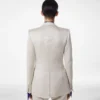 Washed Cotton Silk Blend Duchesse Single Breasted Jacket