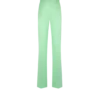 Washed Cotton Silk Blend Duchesse Tailored Straight Pants
