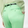 Washed Cotton Silk Blend Duchesse Tailored Straight Pants