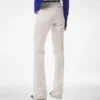 Washed Cotton Silk Blend Duchesse Tailored Straight Pants