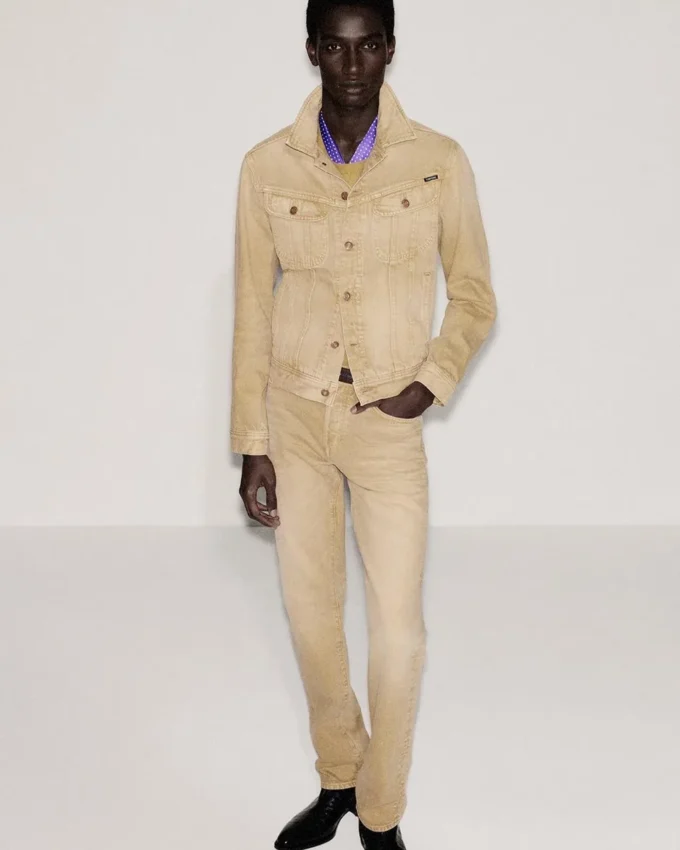 Washed Sand Icon Denim Jacket