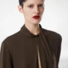 Washed Silk Georgette Long Sleeve Blouse