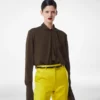Washed Silk Georgette Long Sleeve Blouse