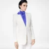 Wool Cashmere Flannel Single Breasted Jacket