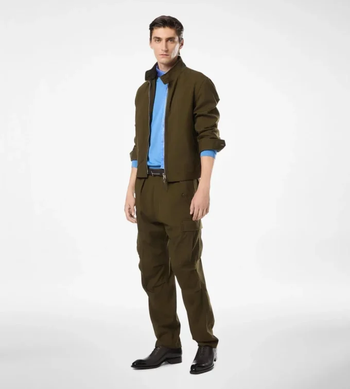 Wool Cashmere Silk Reps Harrington