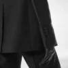 Wool Silk Blend Single Breasted Tuxedo Jacket