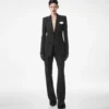 Wool Silk Blend Single Breasted Tuxedo Jacket