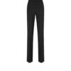 Wool Silk Blend Tailored Straight Pants