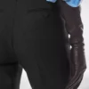 Wool Silk Blend Tailored Straight Pants
