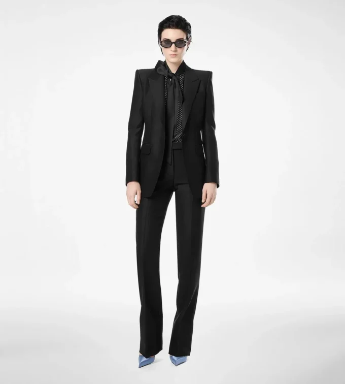 Wool Silk Radzmir Tailored Straight Pants